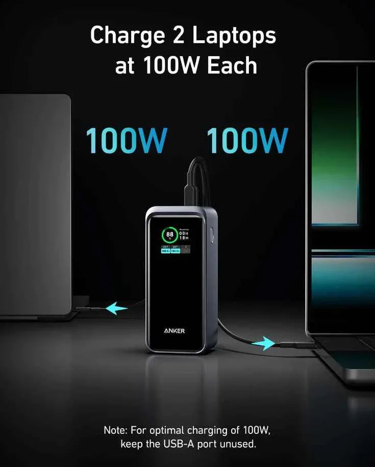Anker 200W Prime 20,000Mah Power Bank With Smart Display Anker 200W Prime 20,000Mah Power Bank With Smart Display
